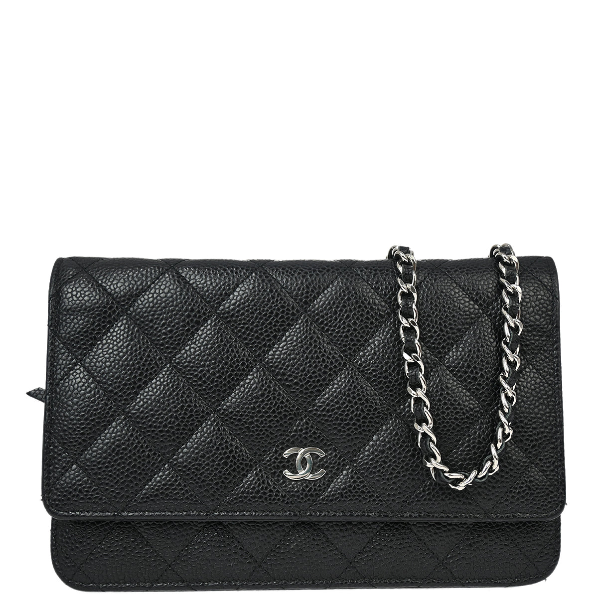 Chanel 2016-2017 Black Caviar Classic WOC Shoulder Wallet Bag