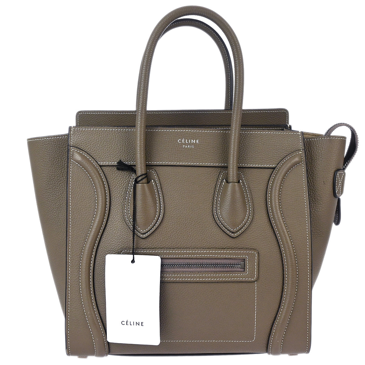 Celine Gray Micro Luggage Handbag