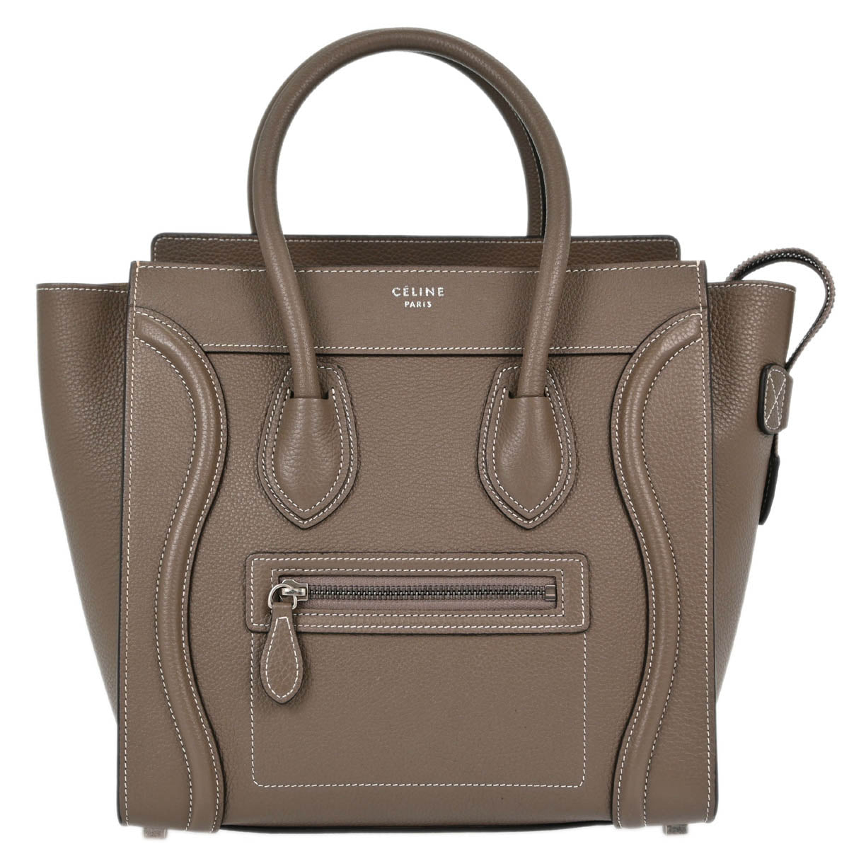 Celine Gray Luggage Micro Shopper Handbag