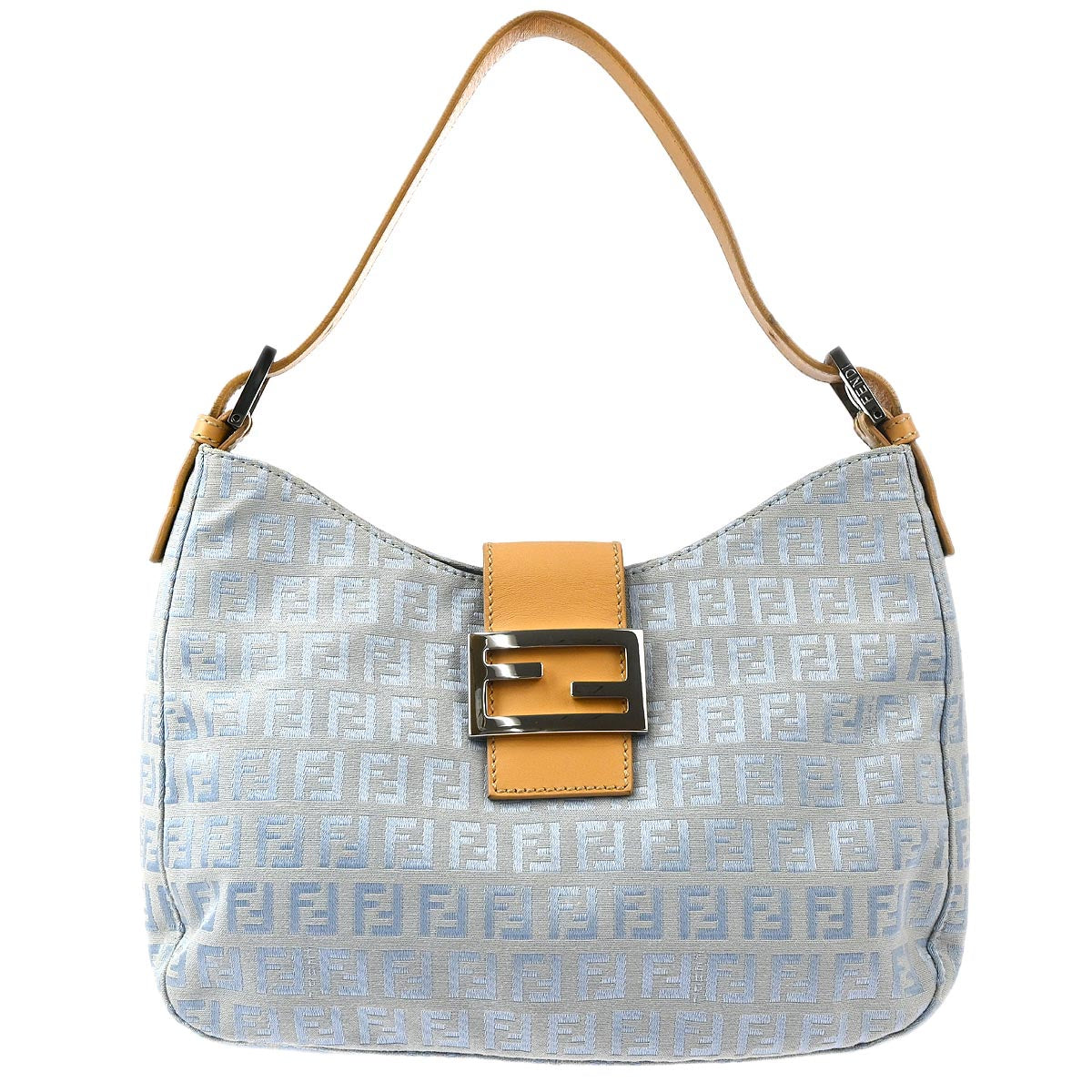 Fendi Blue Zucchino Hobo Handbag