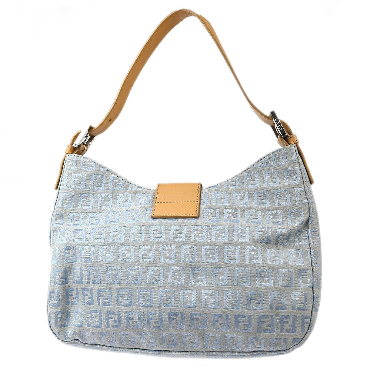 Fendi Blue Zucchino Hobo Handbag