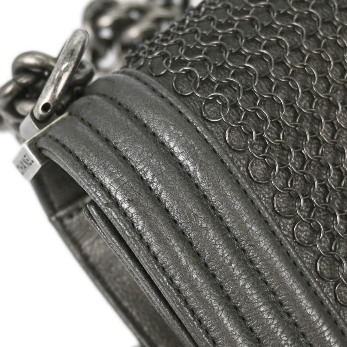 Boy Chanel 2013-2014 Gray Calfskin Small Chain Shoulder Bag