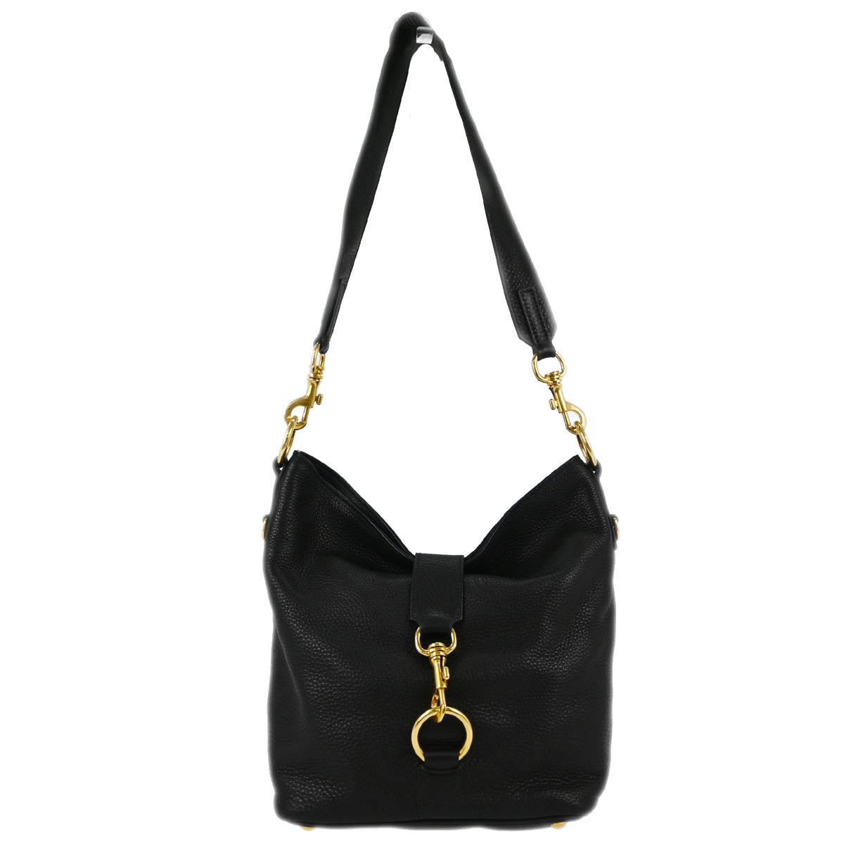 Miu Miu Black Leather Hobo Bag