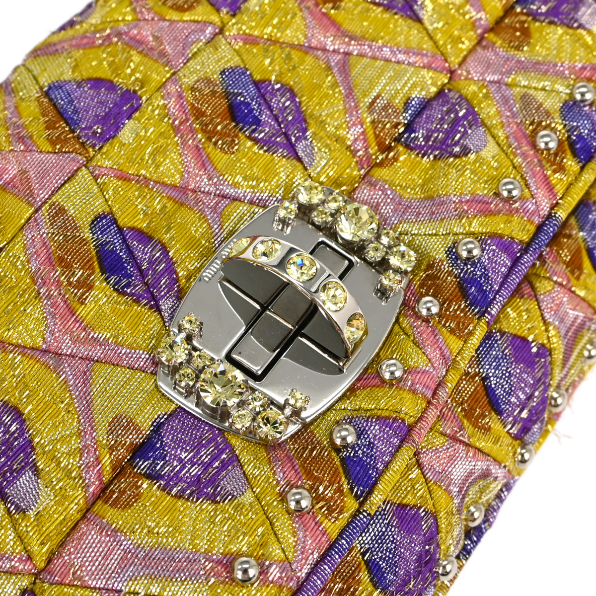 Miu Miu Multicolor Nappa Crystal Handbag