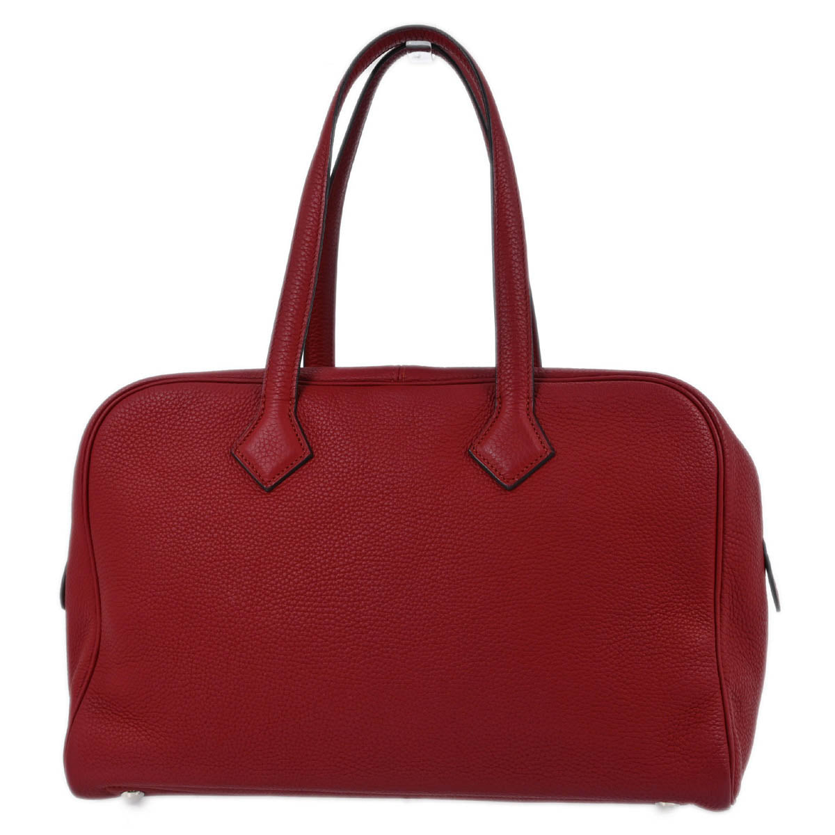 Hermes 2016 Rouge Casaque Taurillon Clemence Victoria 35 Handbag