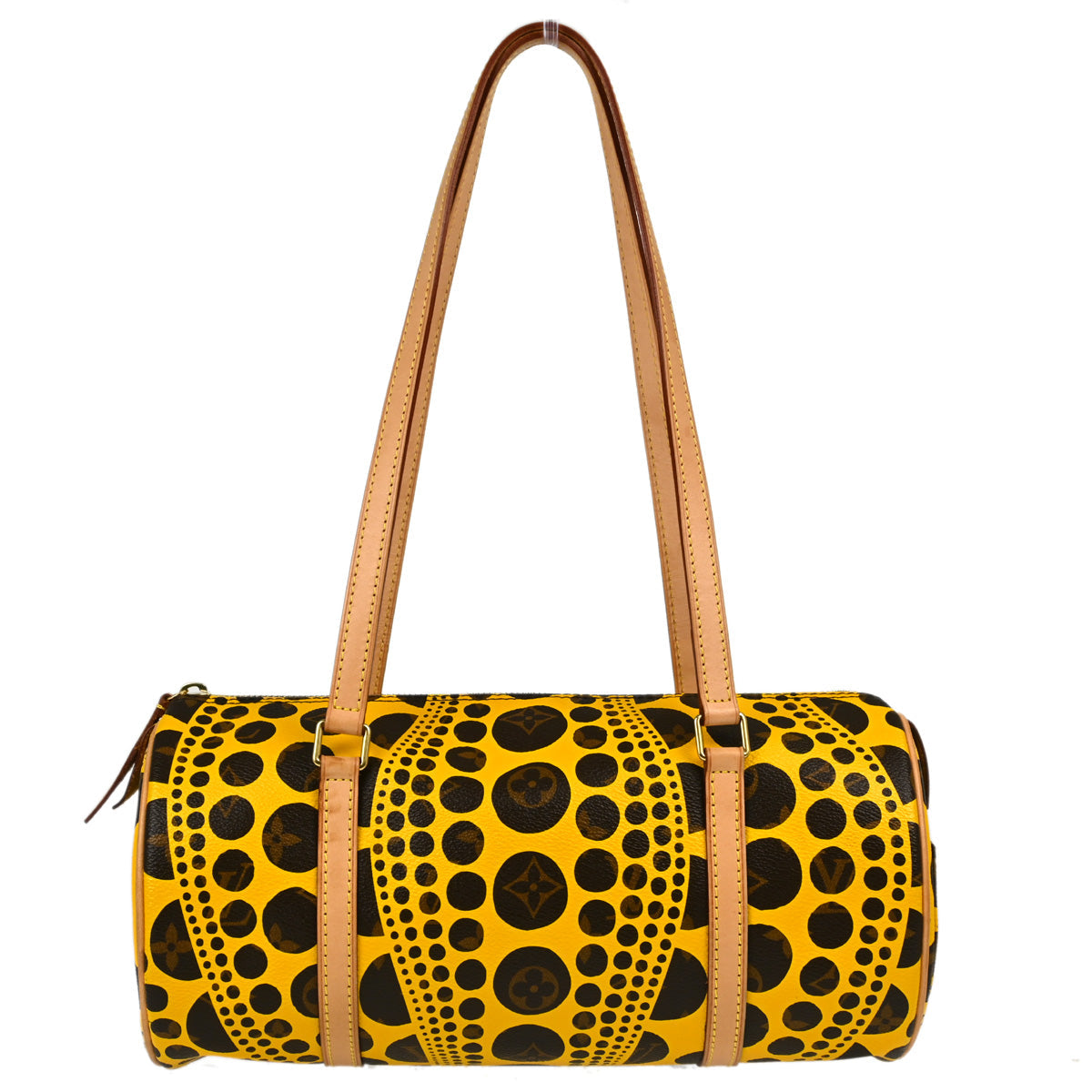 Louis Vuitton 2012 Yellow Pumpkin Dot Papillon GM Handbag M40688