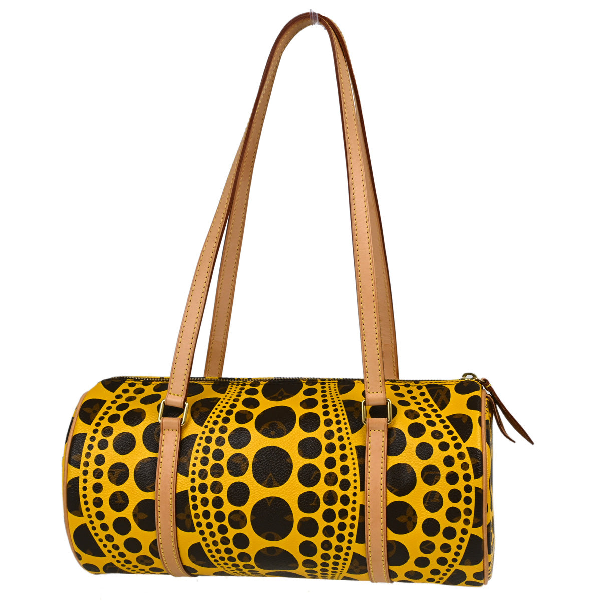 Louis Vuitton 2012 Yellow Pumpkin Dot Papillon GM Handbag M40688