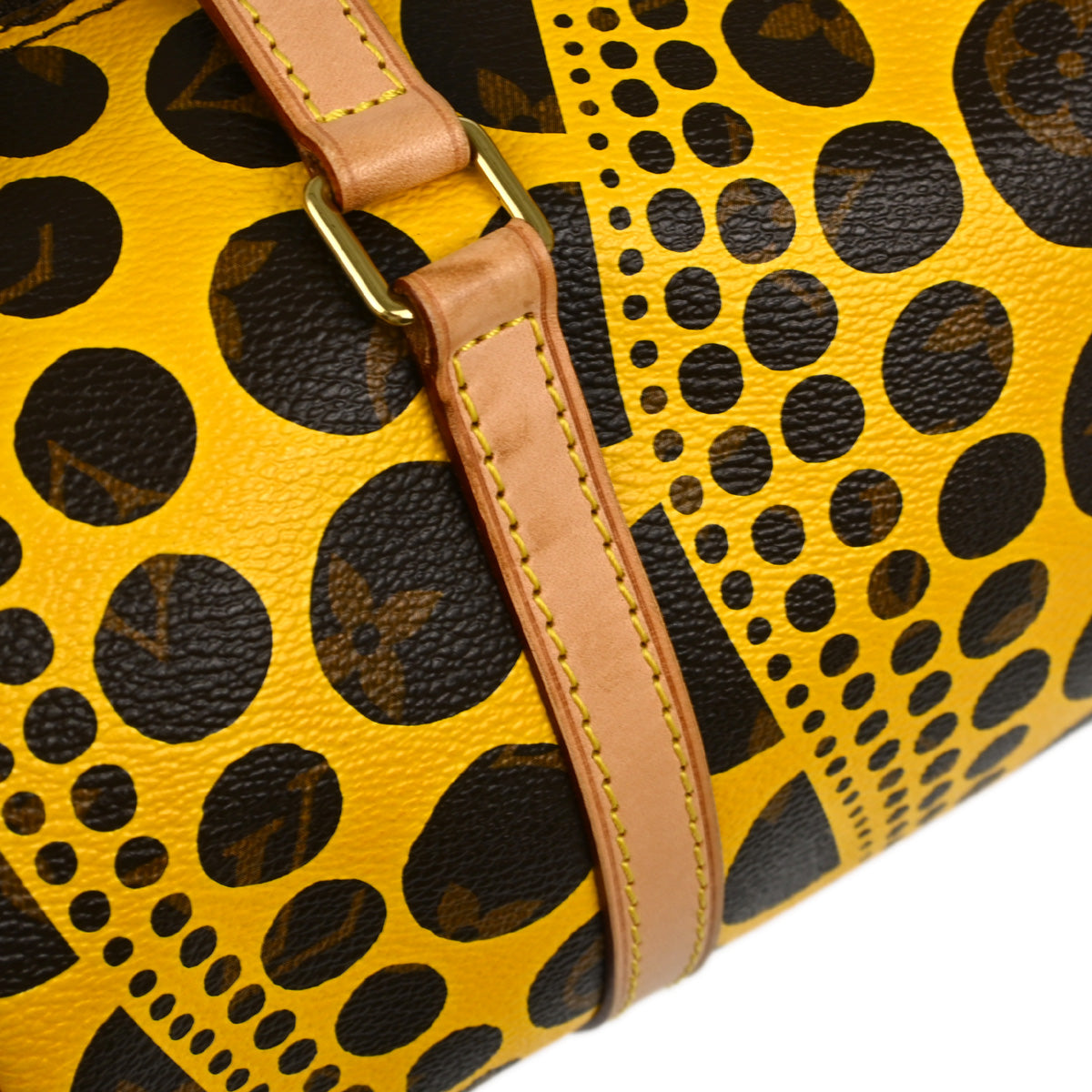 Louis Vuitton Yellow Pumpkin Dot Papillon GM Handbag M40688