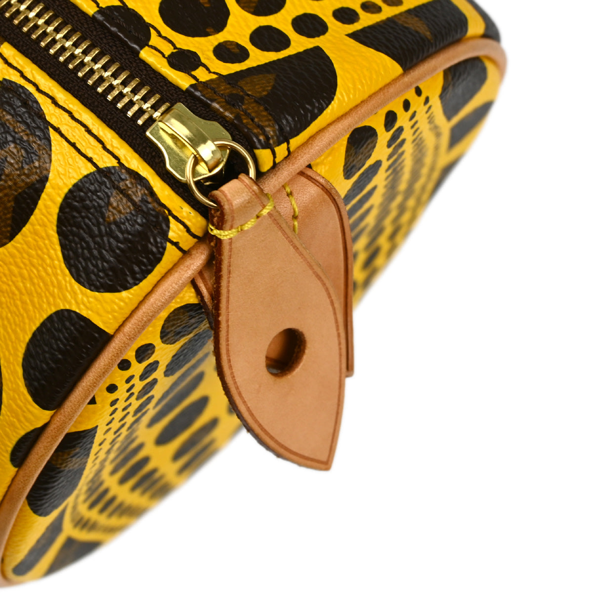 Louis Vuitton Yellow Pumpkin Dot Papillon GM Handbag M40688