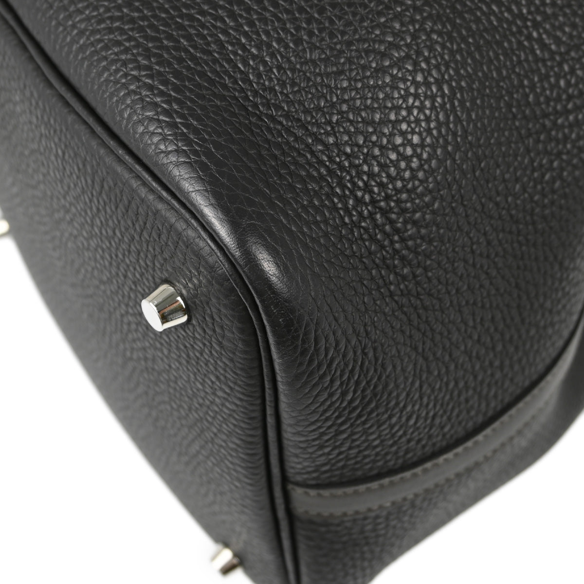 Hermes 2014 Graphite Taurillon Clemence Picotin Lock 22 MM Handbag