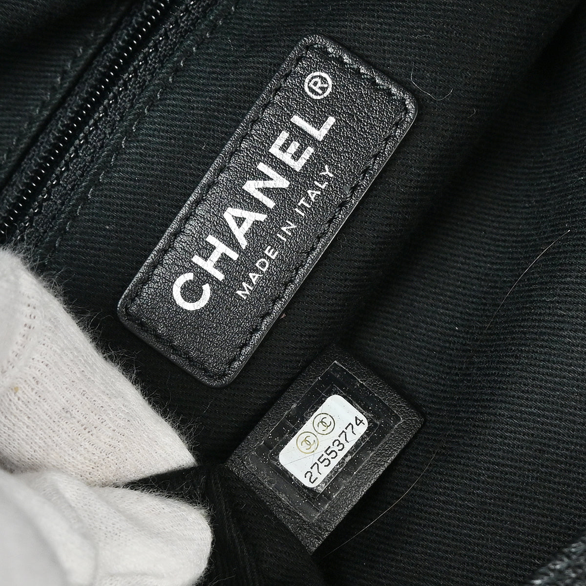 Chanel 2019 Black Canvas Shoulder Tote Bag