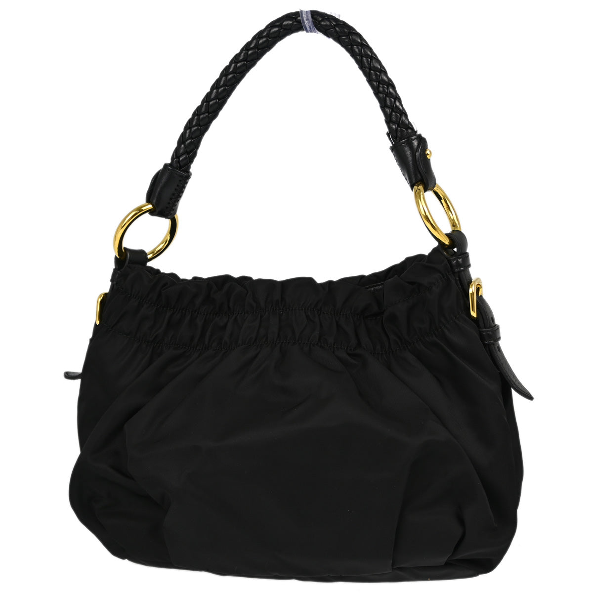 Prada Black Nylon Leather Handbag