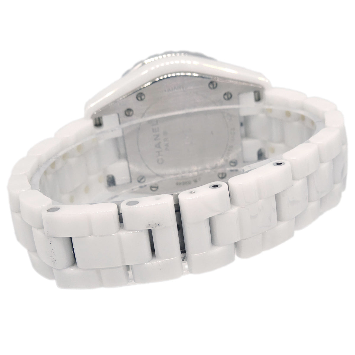 Chanel Ref.H1628 J12 Quartz 33mm Watch Ceramic SS Diamond