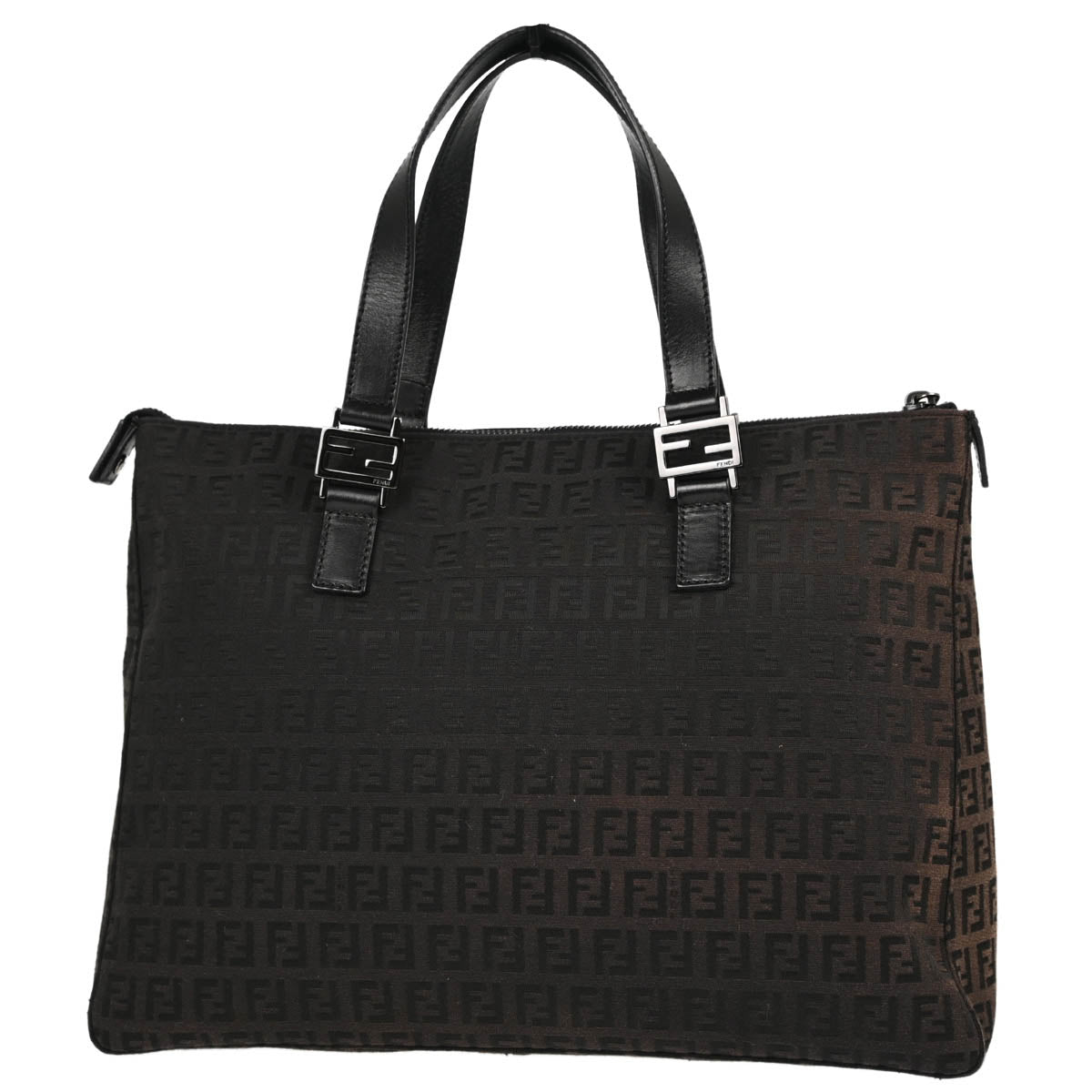 Fendi Black Zucchino Tote Handbag