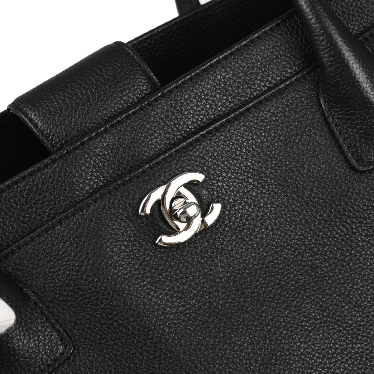 Chanel 2012-2013 Black Caviar Executive Cerf Tote 2way Shoulder Bag