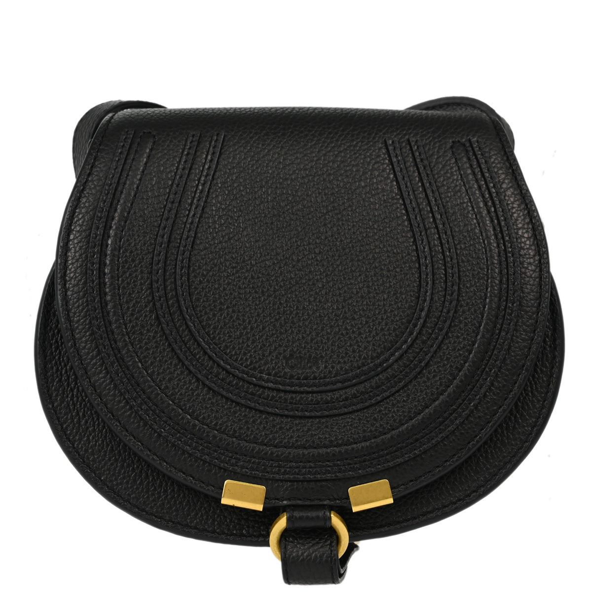 Chloe Black Leather Marcie Shoulder Bag