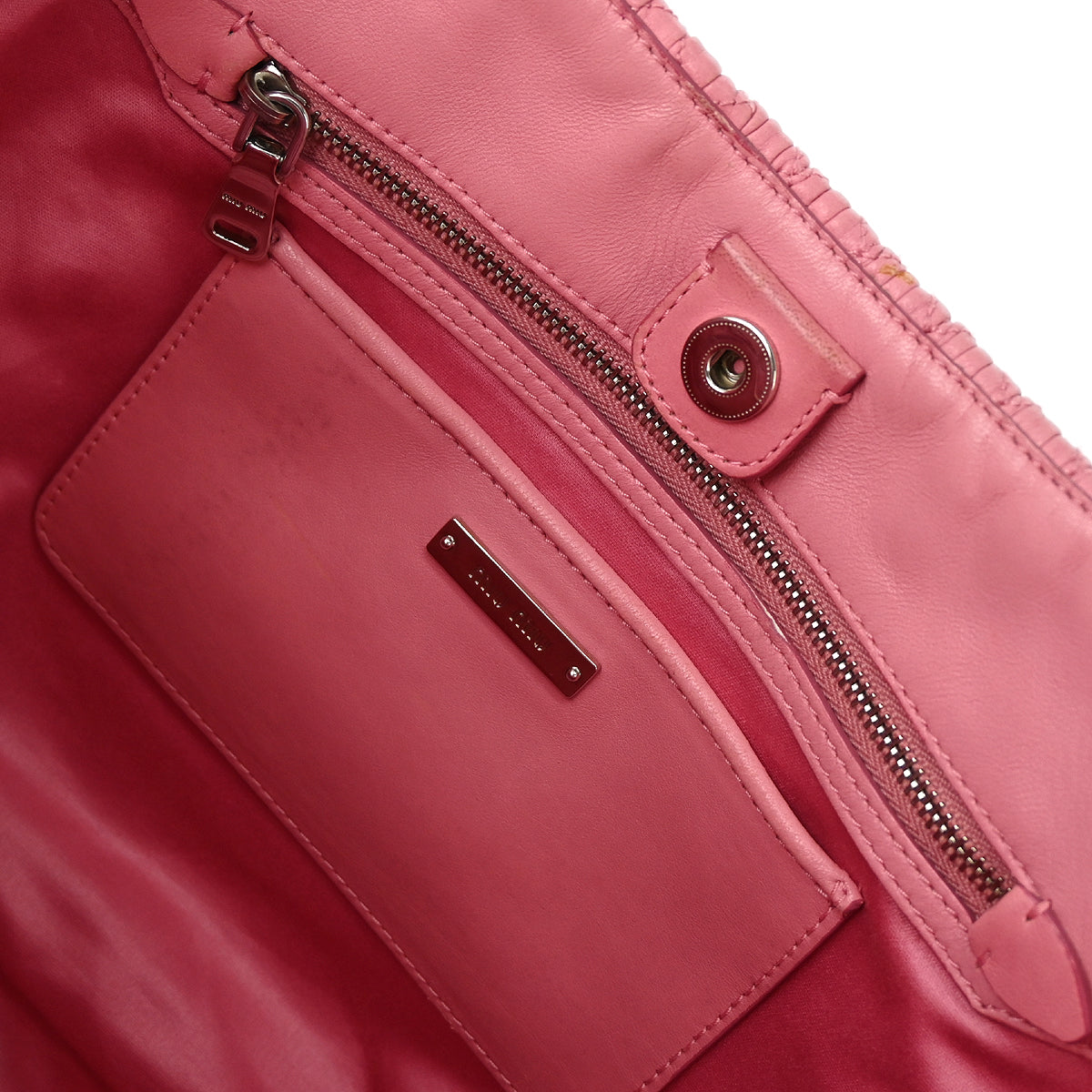 Miu Miu Pink Leather Matelasse 2way Shoulder Handbag