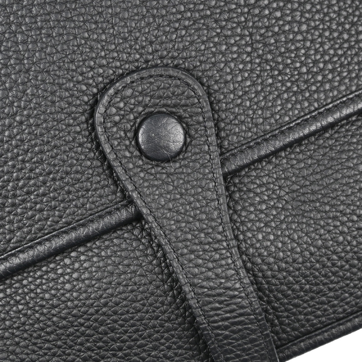 Hermes Black Taurillon Clemence Evelyne 3 GM Shoulder Bag