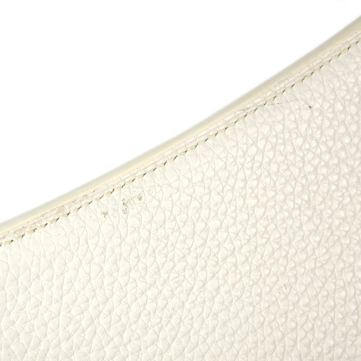 Hermes White Taurillon Clemence Jypsiere 34 Shoulder Bag