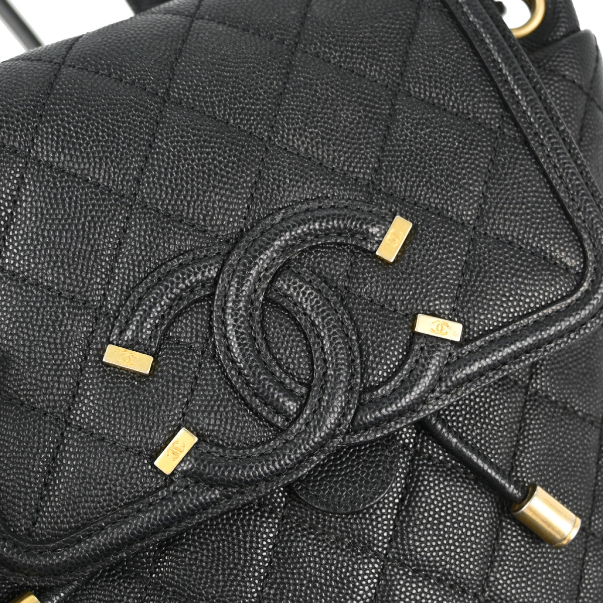 Chanel 2019 Black Caviar Filigree Backpack