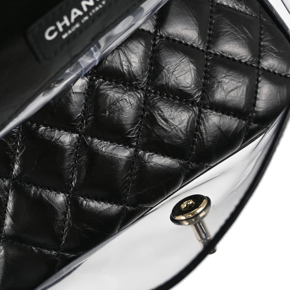 Chanel 2018 Black Lambskin Vinyl Backpack