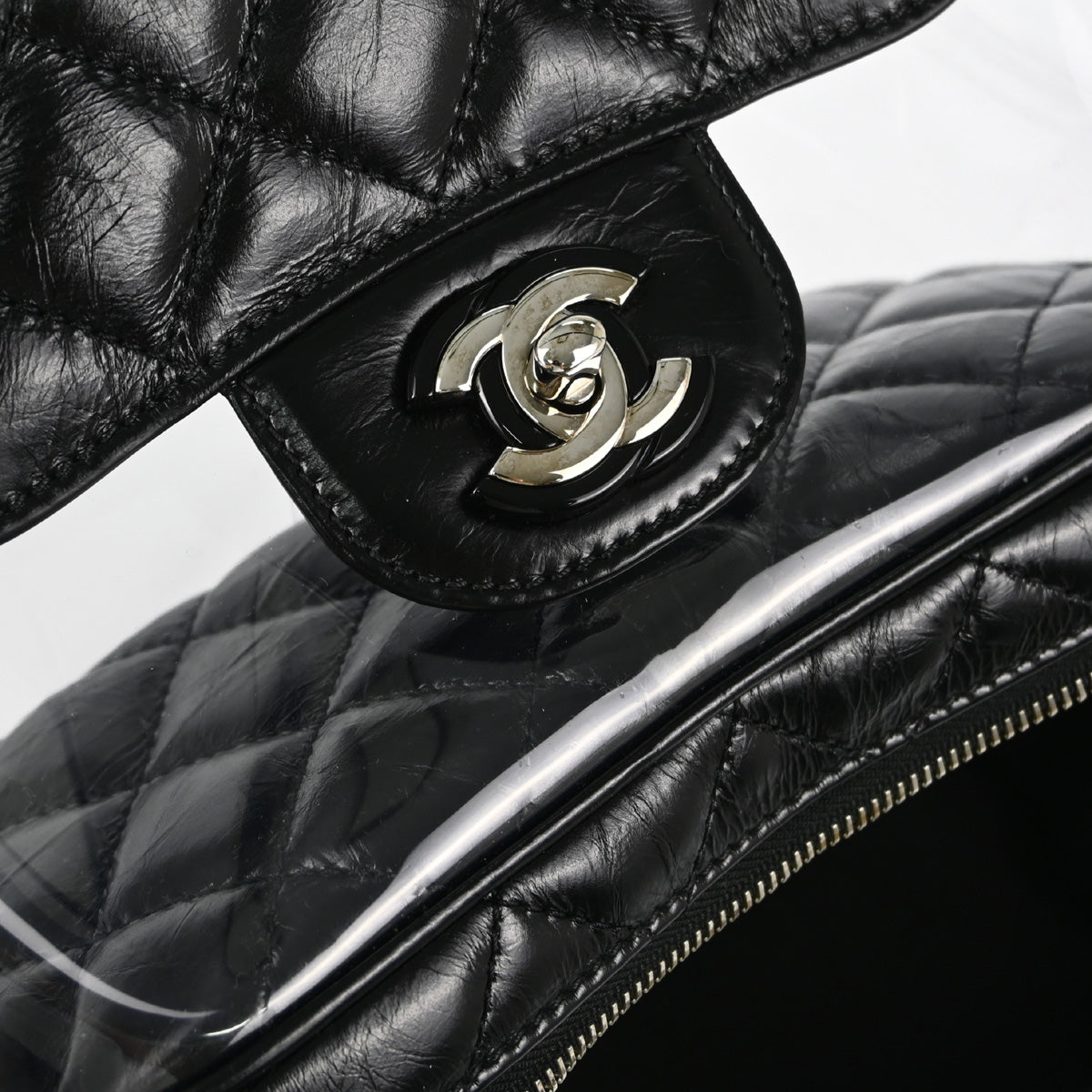 Chanel 2018 Black Lambskin Vinyl Backpack