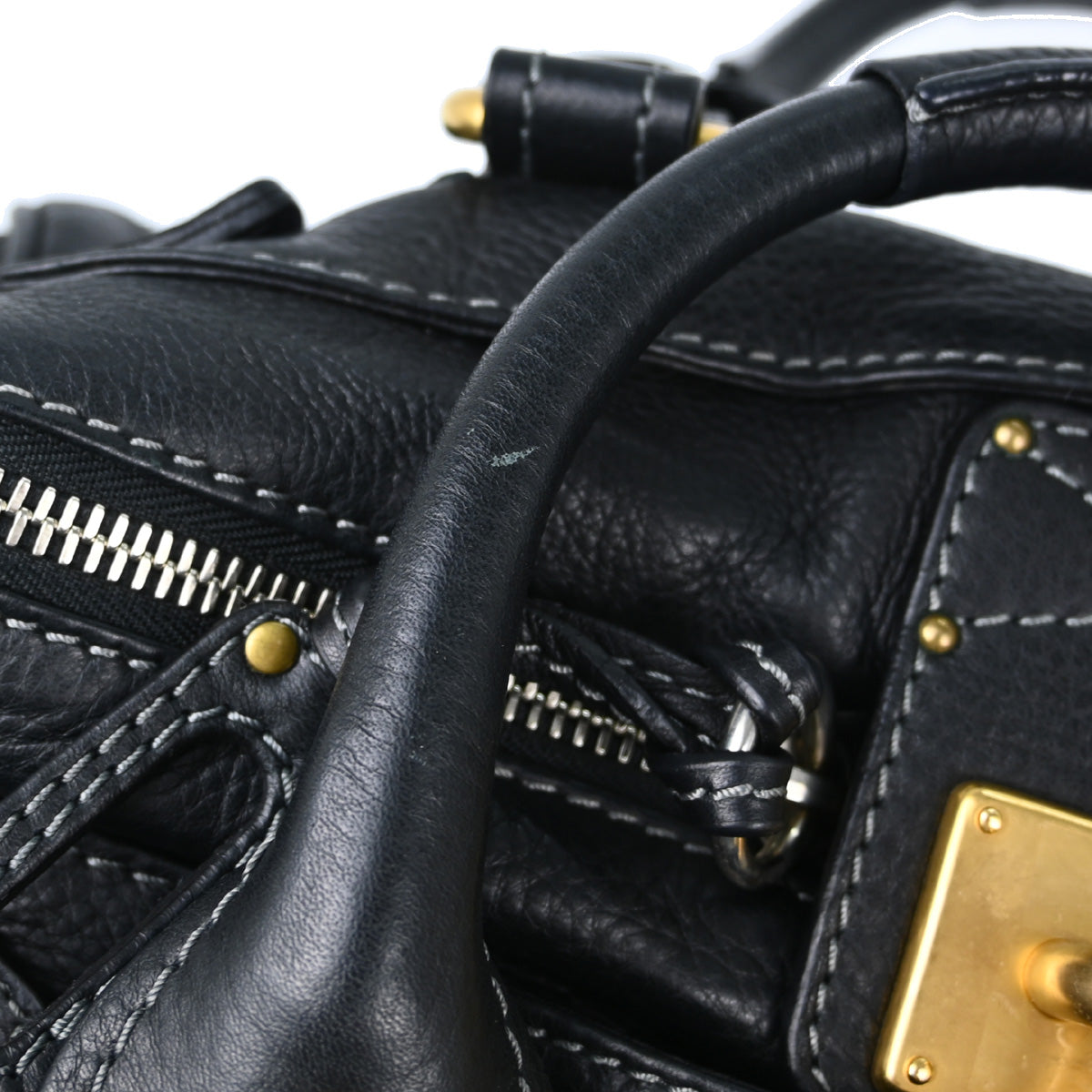 Chloe Black Leather Paddington Handbag