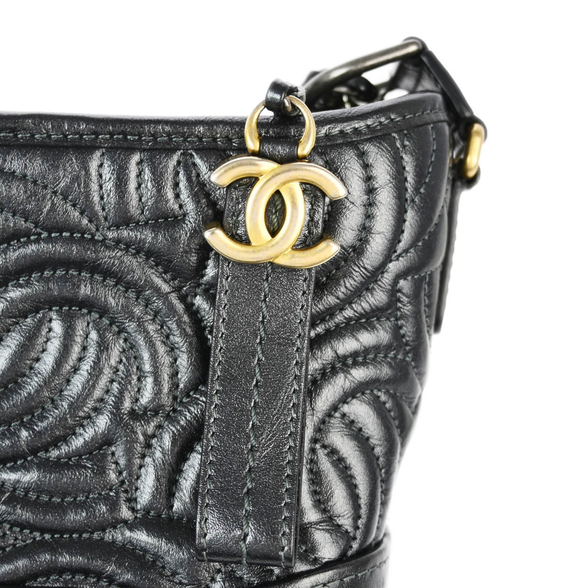 Chanel 2019 Black Lambskin Small Gabrielle Shoulder Bag