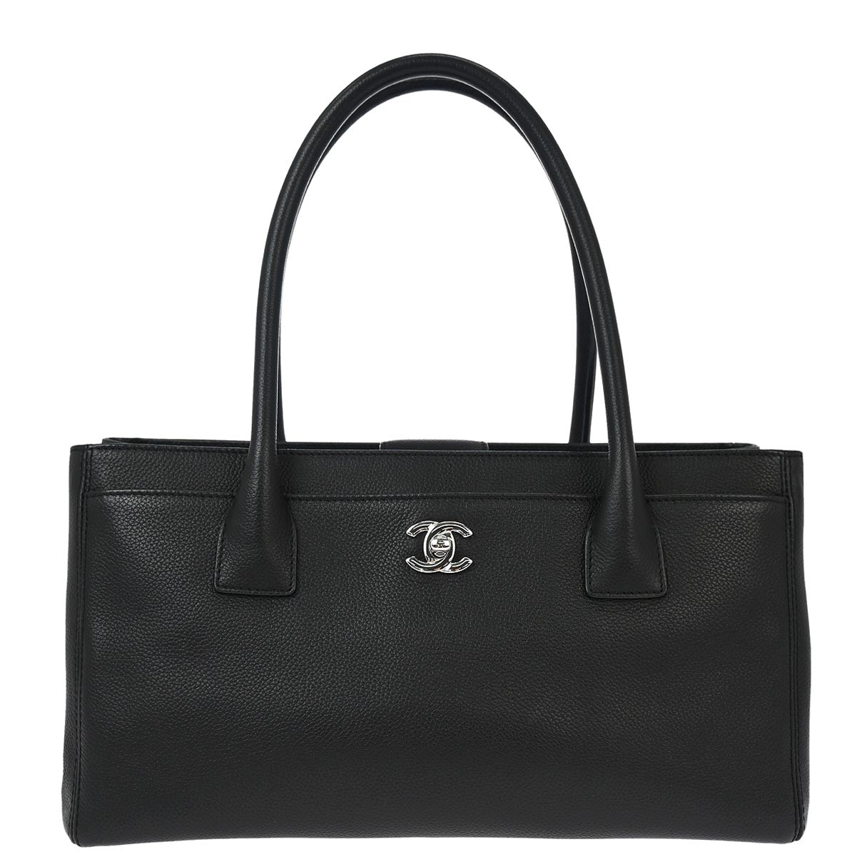 Chanel 2013-2014 Black Calfskin Executive Cerf Tote Bag