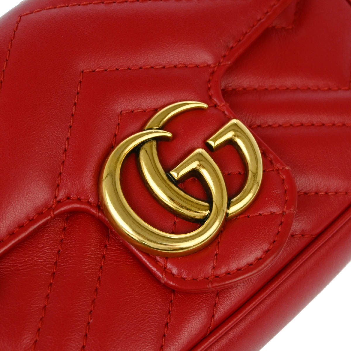 Gucci Red Marmont Shoulder Bag