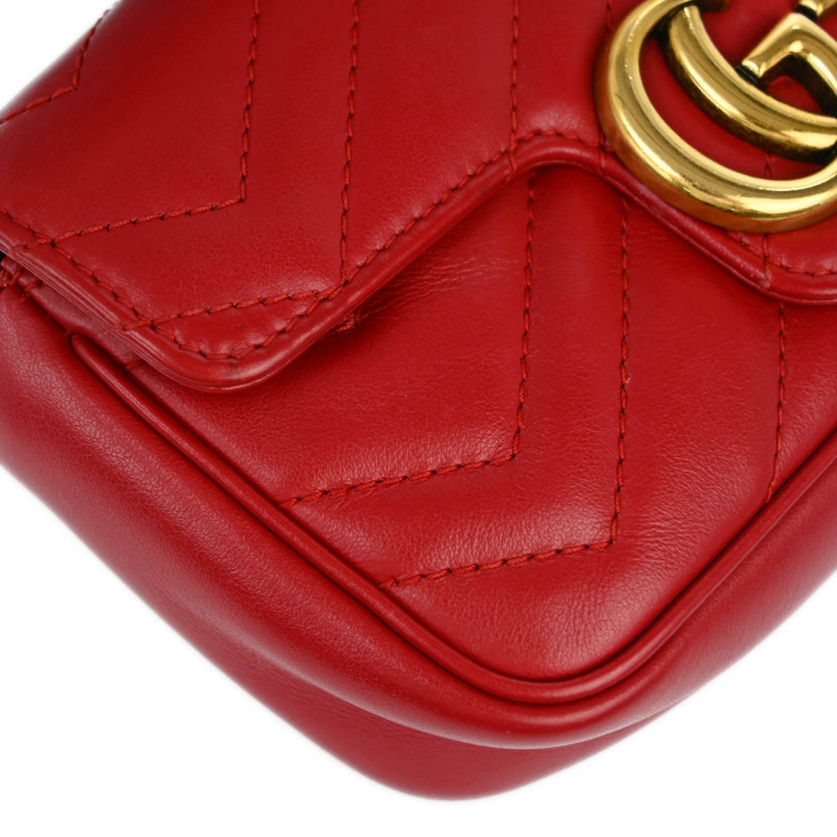 Gucci Red Marmont Shoulder Bag