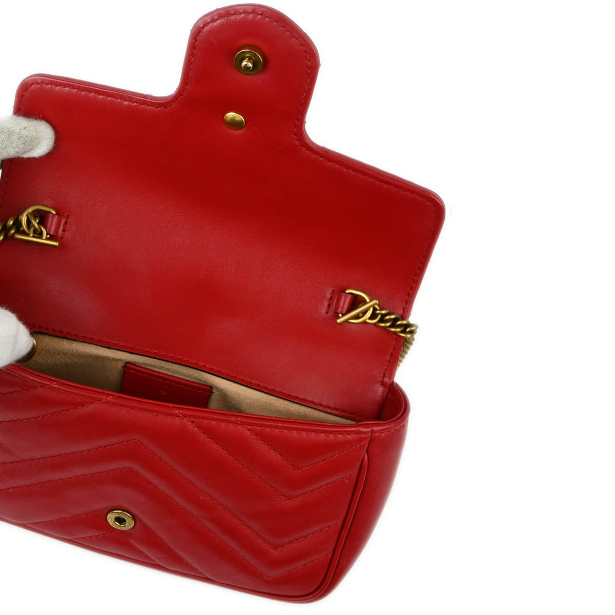 Gucci Red Marmont Shoulder Bag