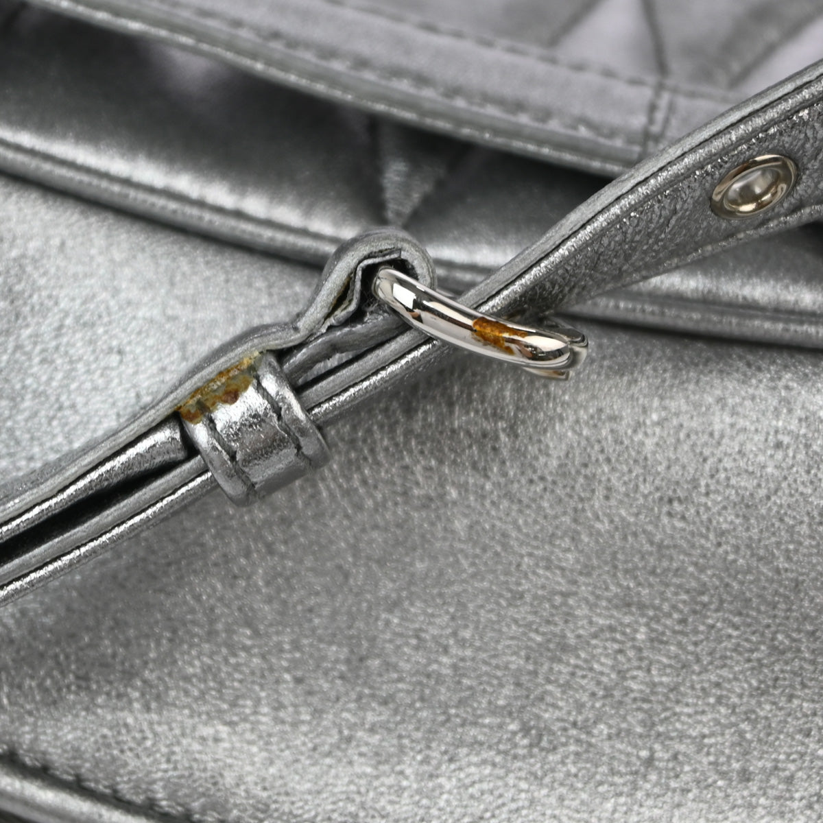 Miu Miu Silver Lambskin Matelasse Bum Bag