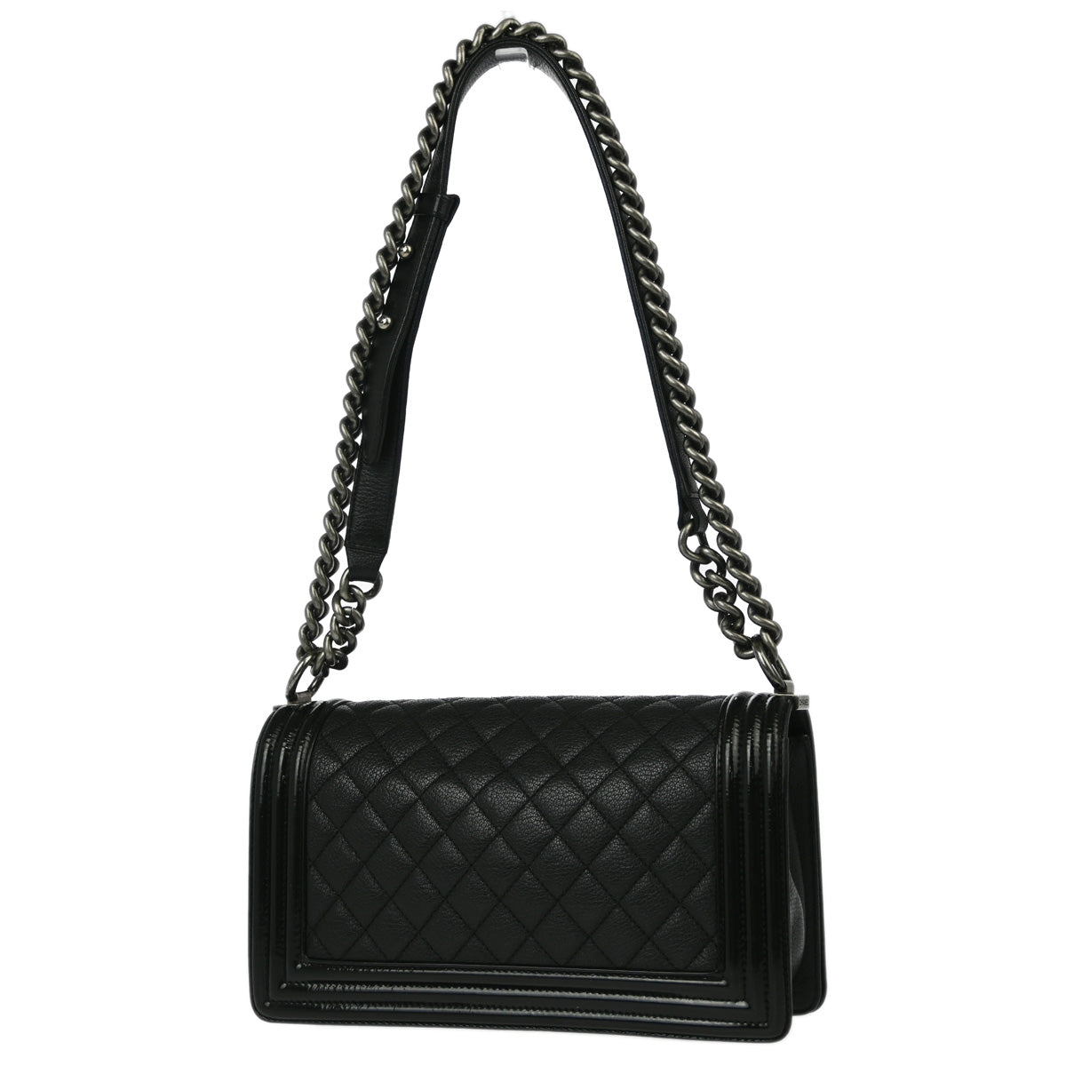 Boy Chanel 2015-2016 Black Leather Medium Chain Shoulder Bag