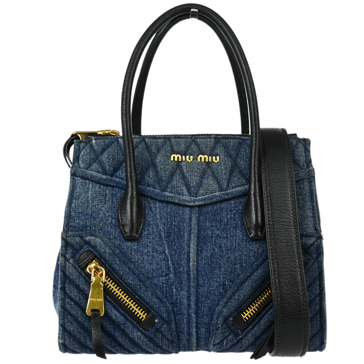 Miu Miu Blue Denim 2way Shoulder Handbag