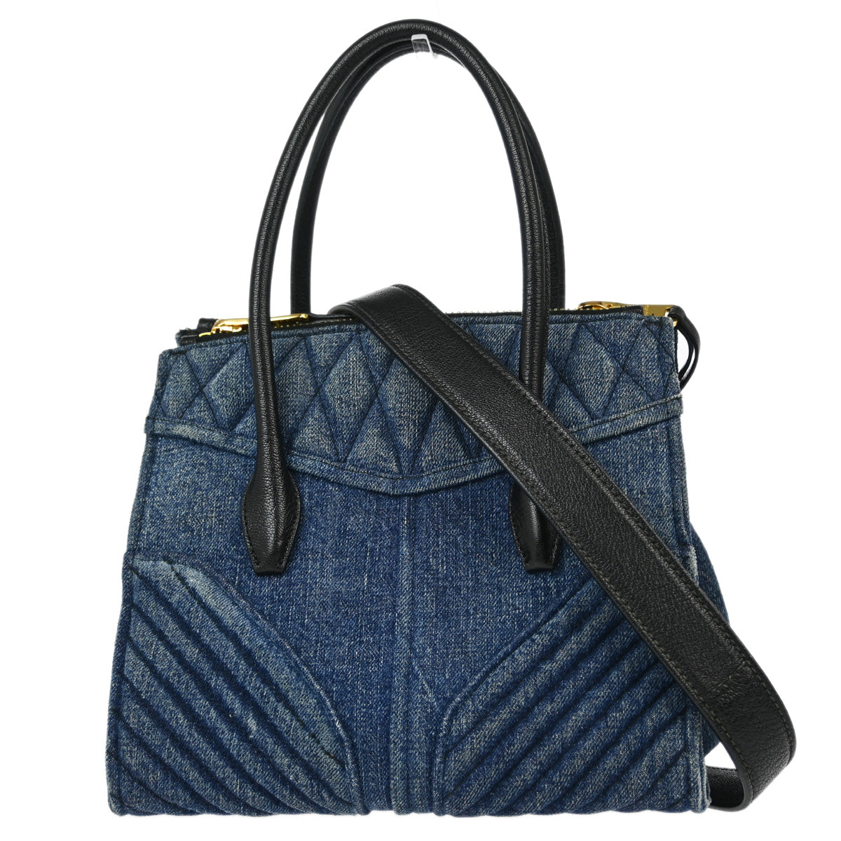 Miu Miu Blue Denim 2way Shoulder Handbag