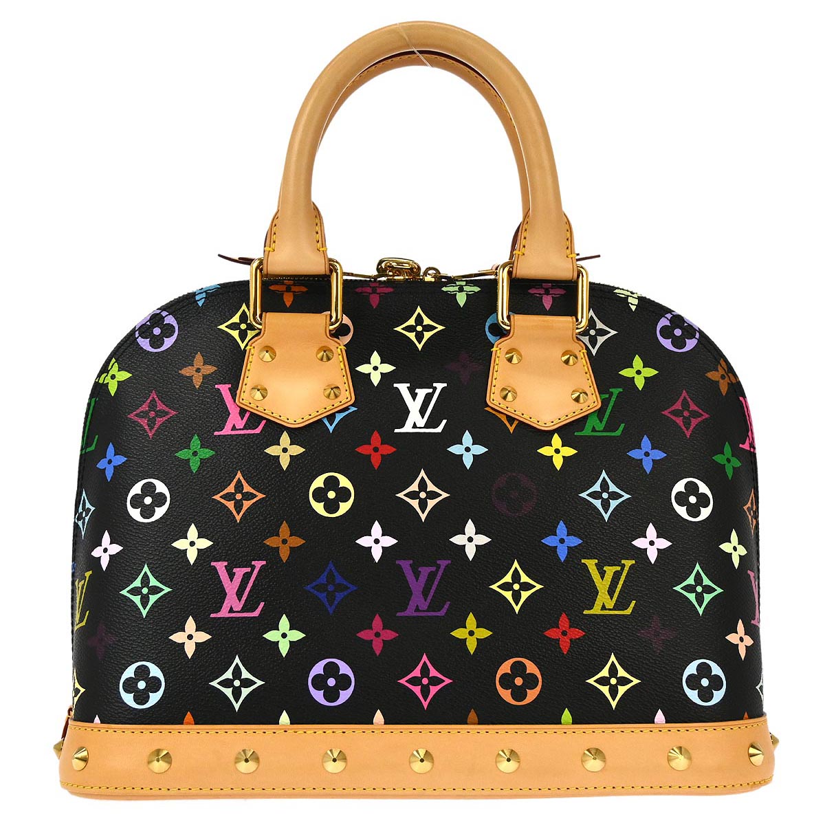 Louis Vuitton Black Monogram Multicolor Alma PM Handbag M40444