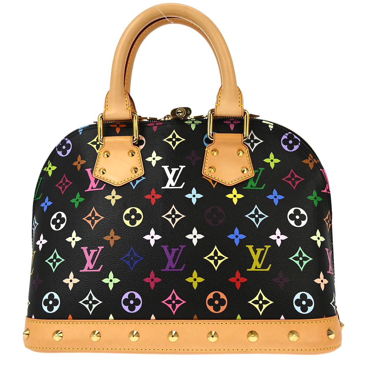 Louis Vuitton 2013 Black Monogram Multicolor Alma PM Handbag M40444