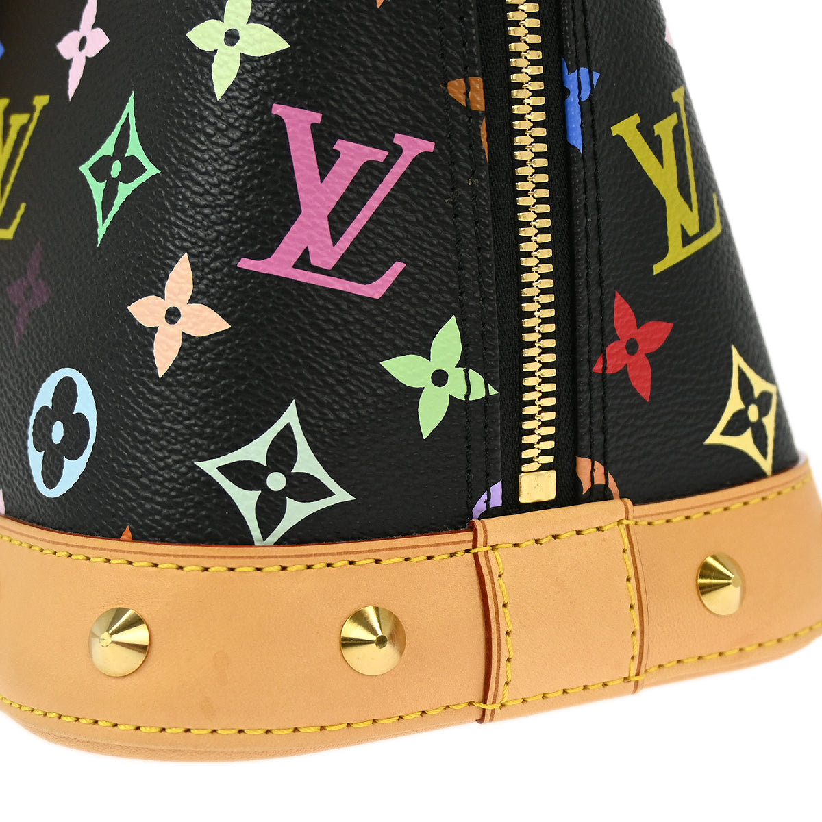 Louis Vuitton Black Monogram Multicolor Alma PM Handbag M40444