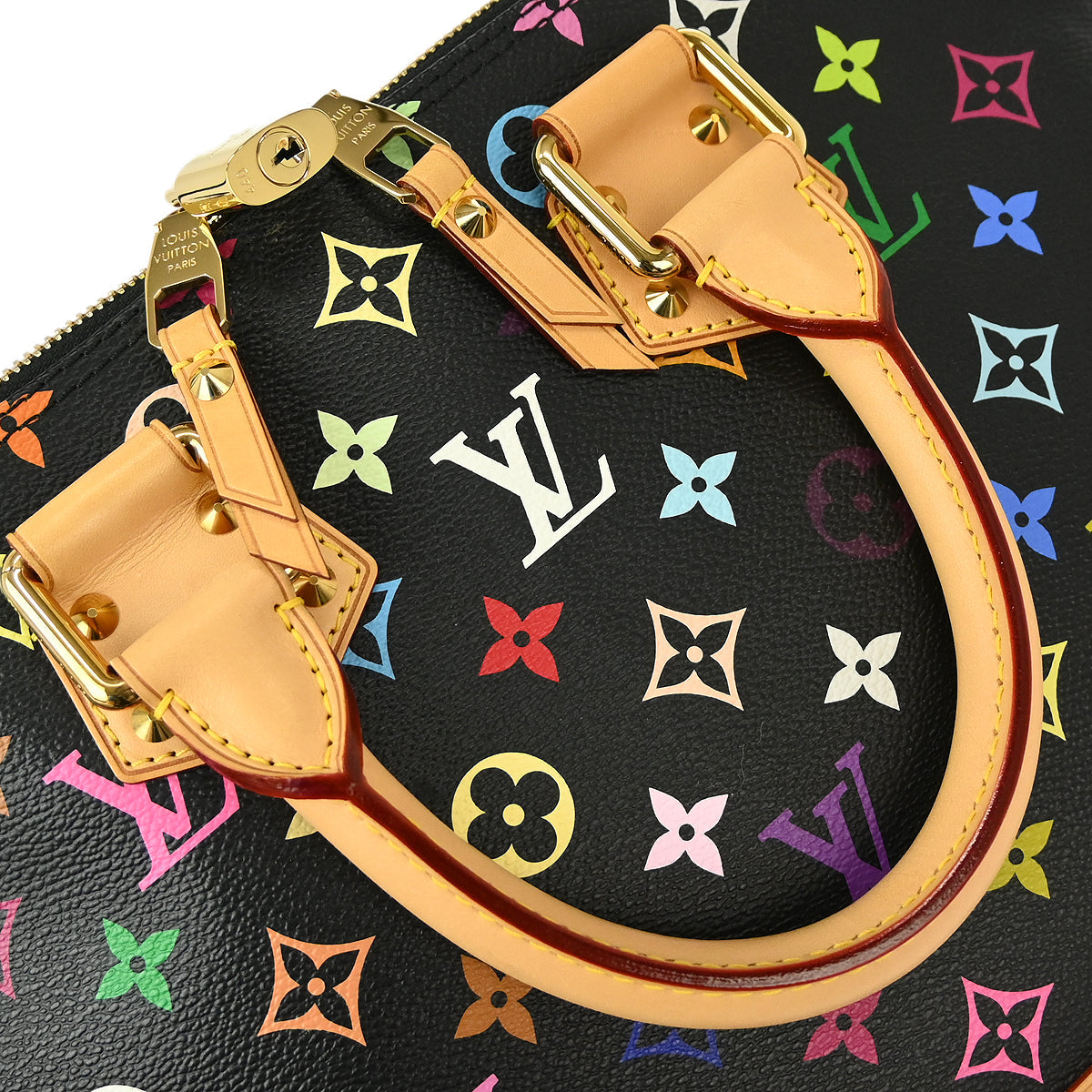 Louis Vuitton Black Monogram Multicolor Alma PM Handbag M40444