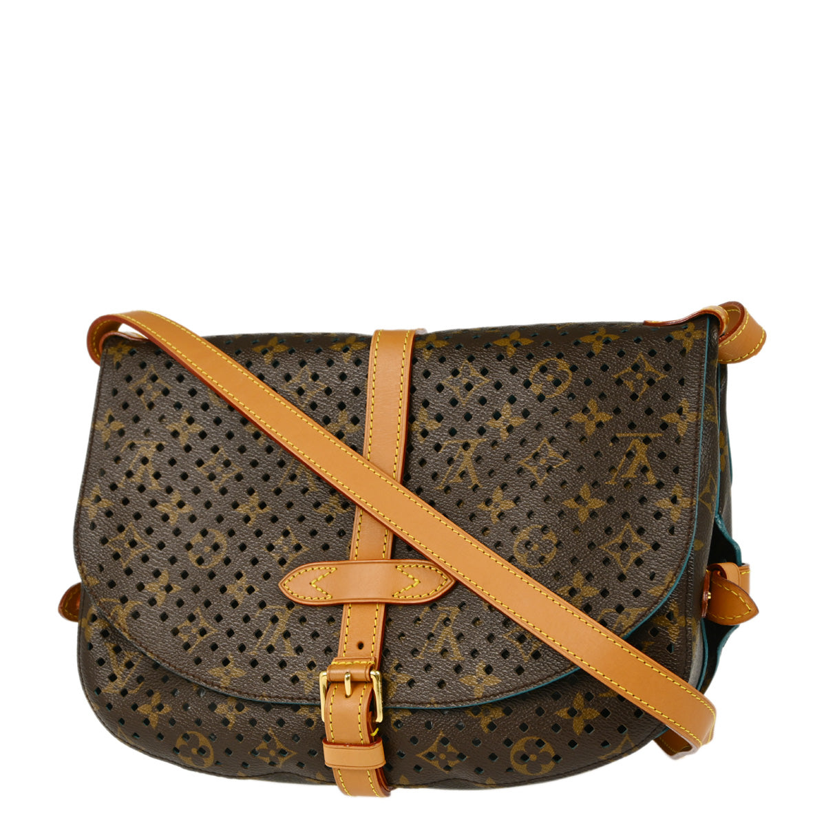 Louis Vuitton 2011 Monogram Perforated Saumur 30 Shoulder Bag M93998