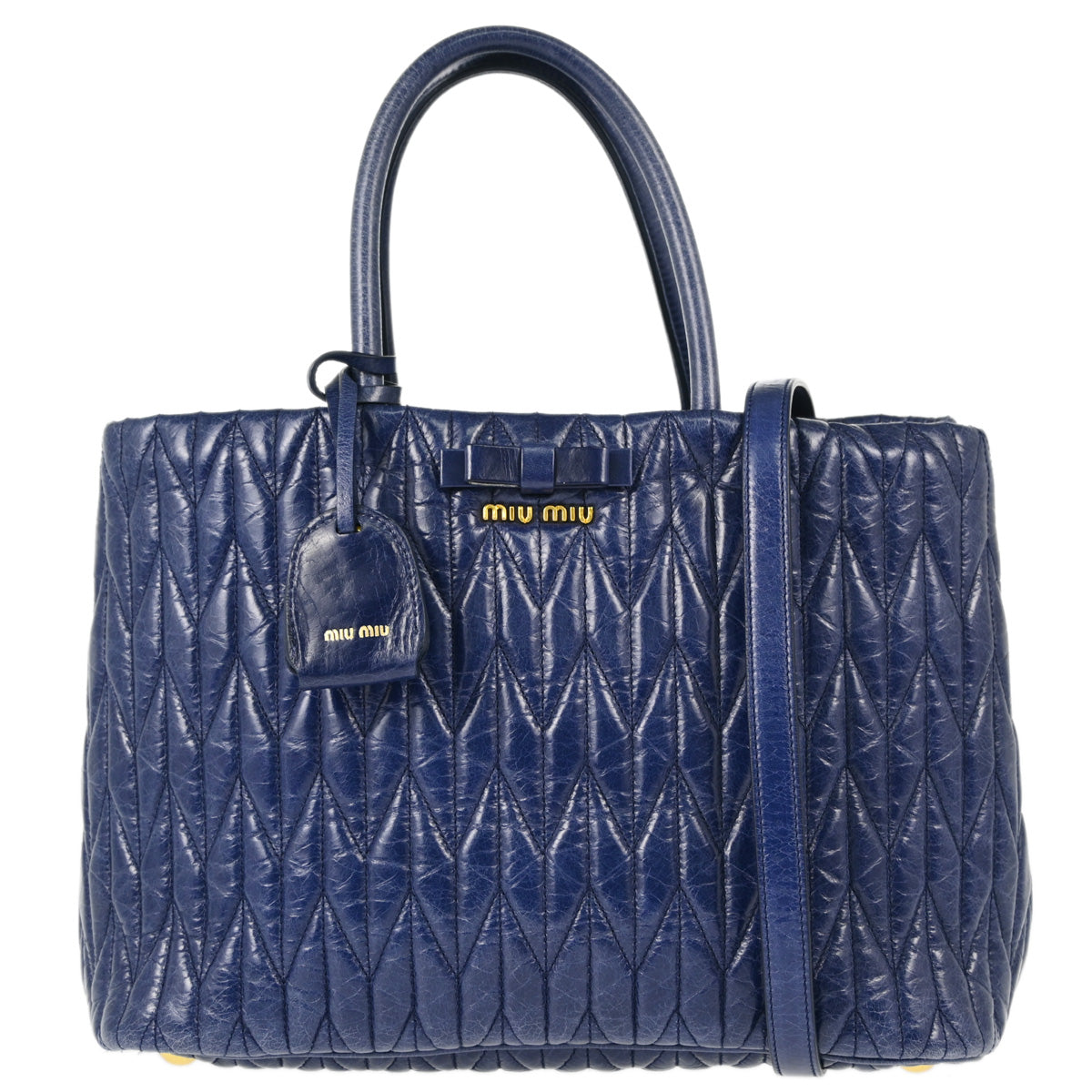 Miu Miu Navy 2way Shoulder Handbag