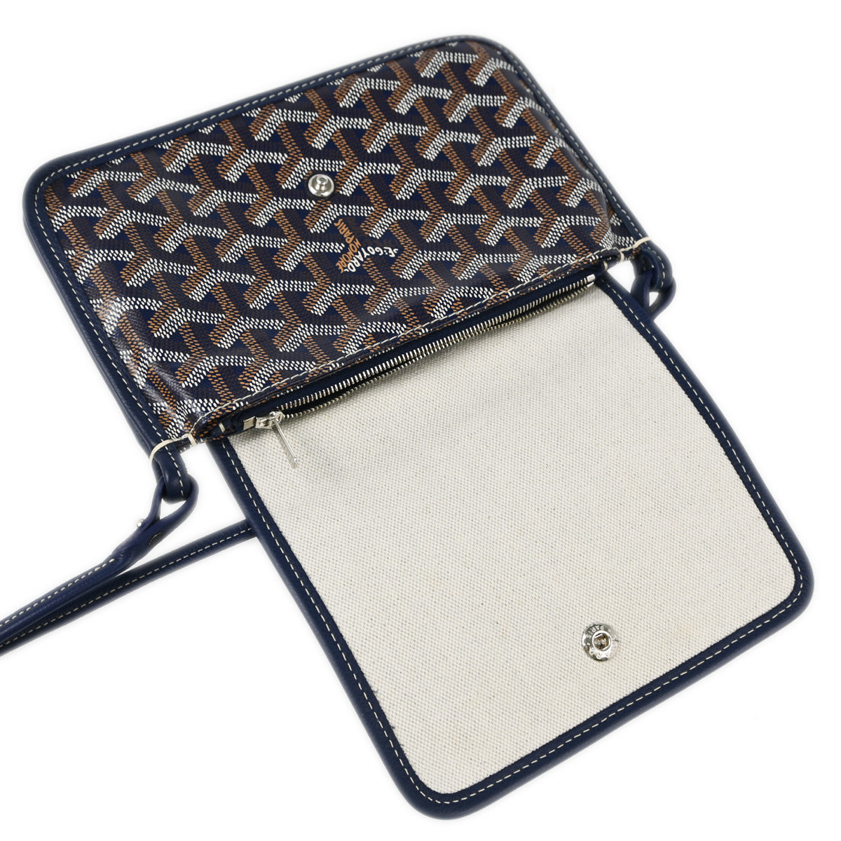 Goyard Navy Plumet Shoulder Bag Pochette Wallet