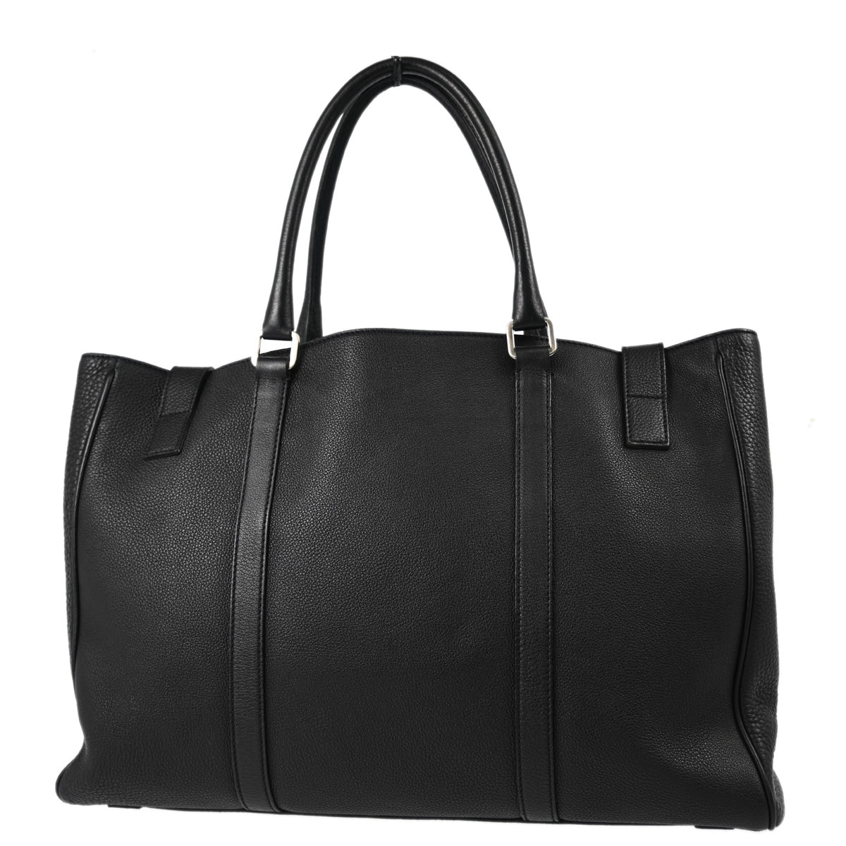 Prada Black Leather Tote Handbag