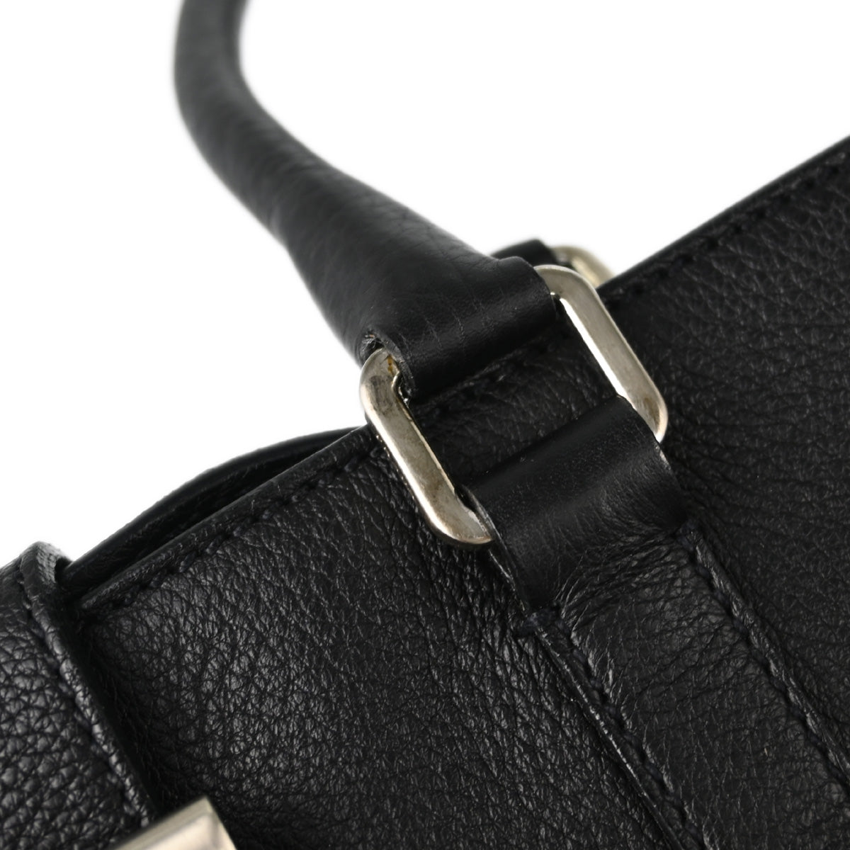 Prada Black Leather Tote Handbag