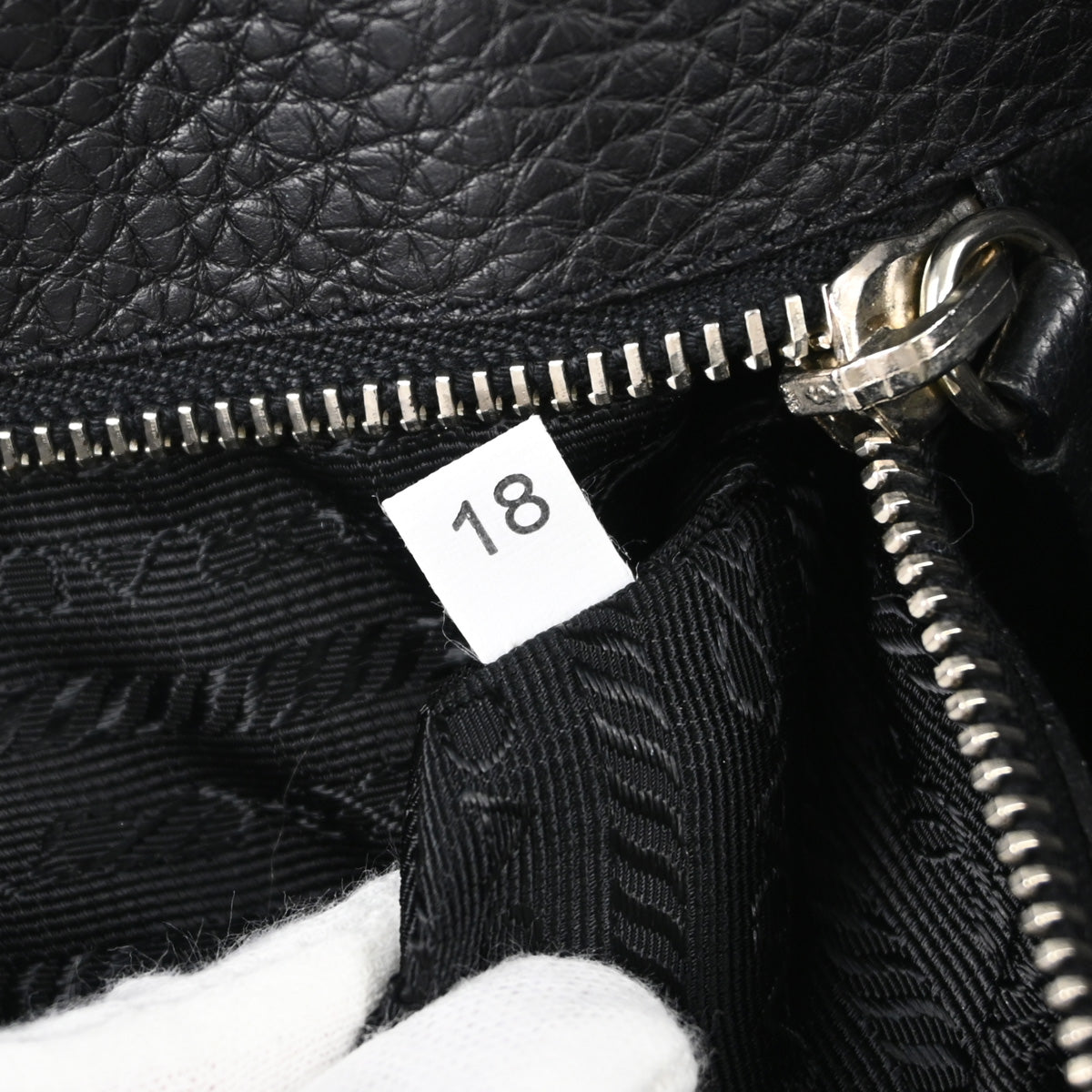 Prada Black Leather Tote Handbag