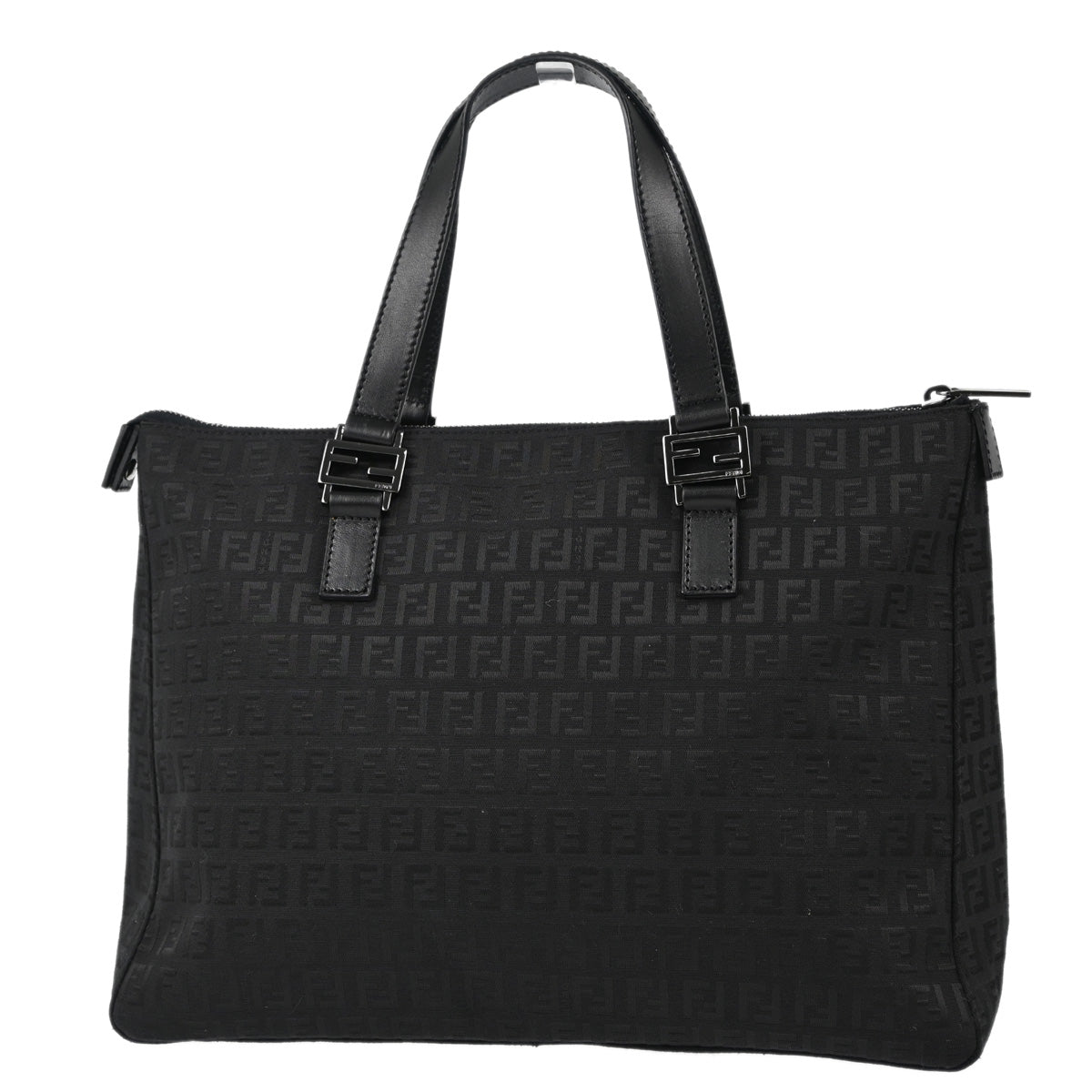 Fendi Black Zucchino Tote Handbag