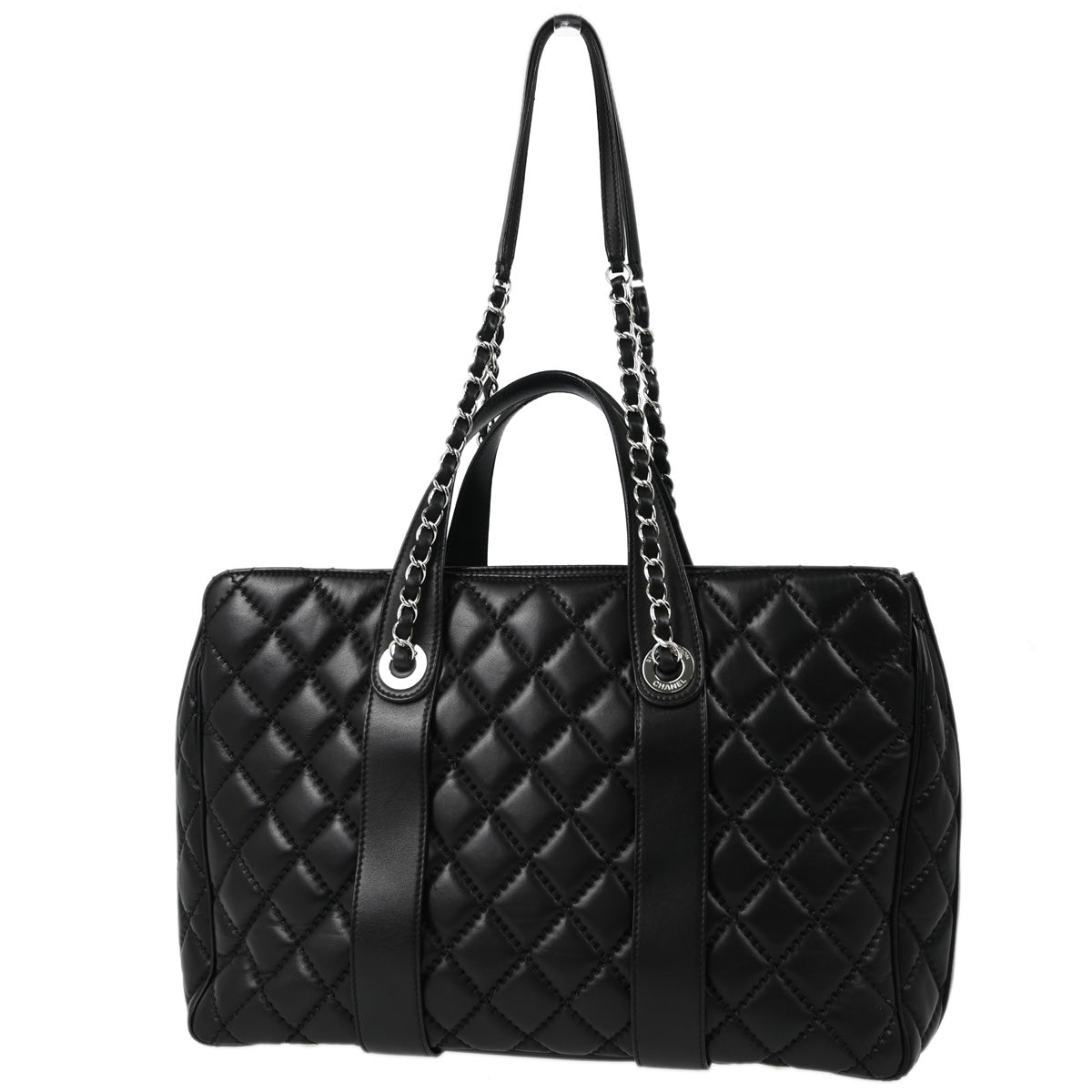 Chanel 2014-2015 Black Lambskin 2way Shoulder Handbag