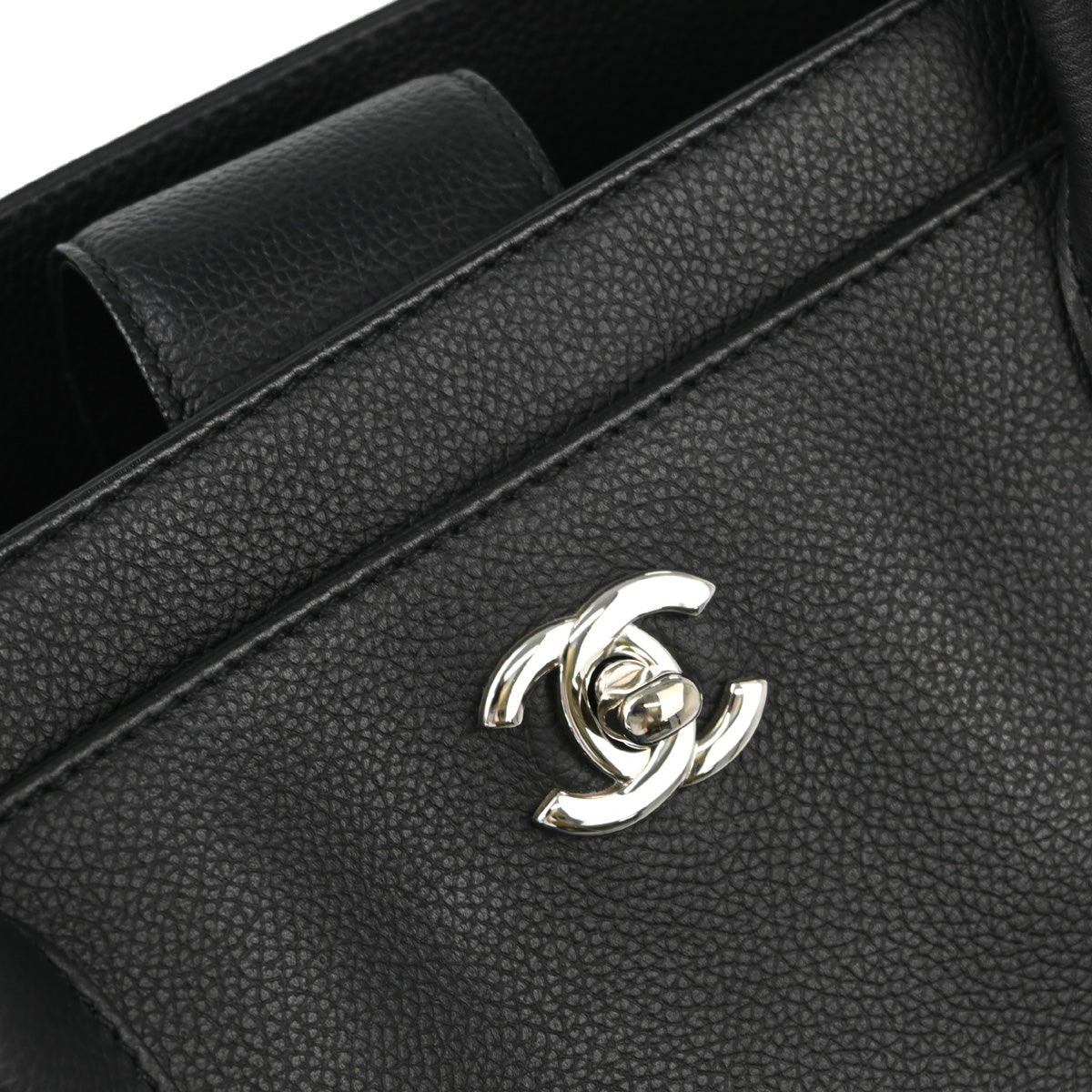 Chanel 2012-2013 Black Calfskin Executive Cerf Tote Shoulder Bag