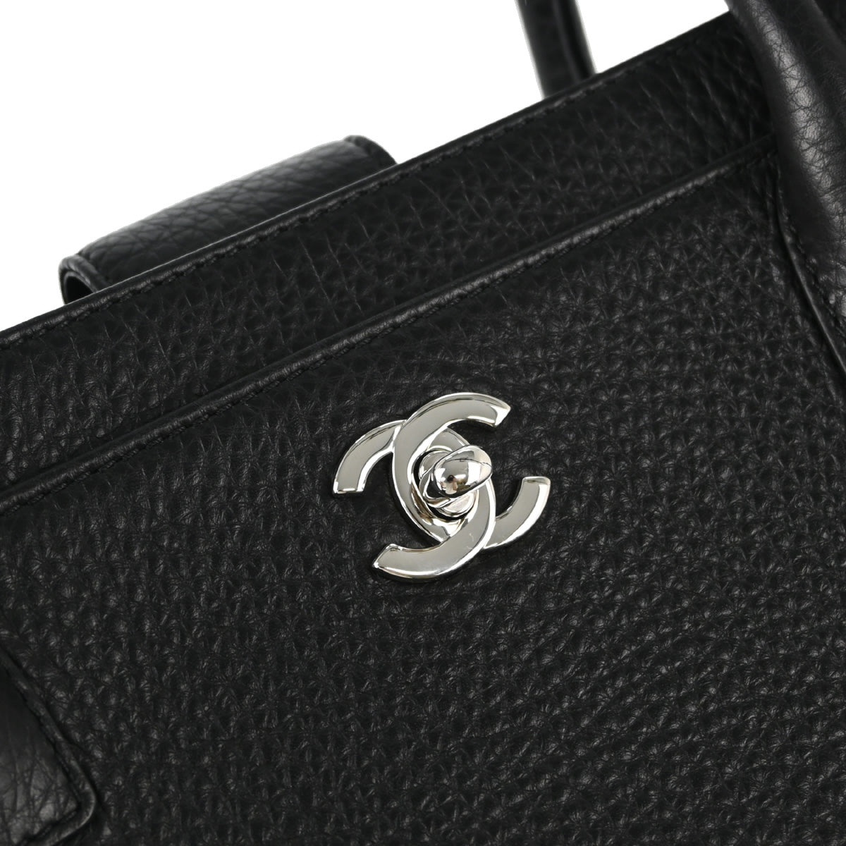 Chanel 2014-2015 Black Deerskin Executive Cerf Tote Shoulder Bag